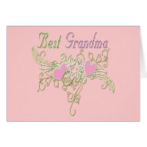 Best Grandma Swirling Hearts cards