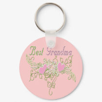 Best Grandma Swirling Hearts keychains