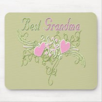 Best Grandma Swirling Hearts mousepads