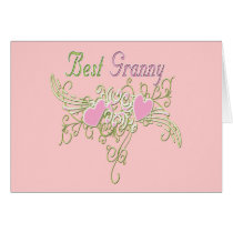 Best Granny Swirling Hearts cards by DesignsOutOfMind Best Granny Swirling Hearts cards