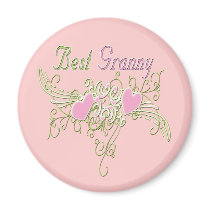 Best Granny Swirling Hearts magnets by DesignsOutOfMind Best Granny Swirling Hearts magnets