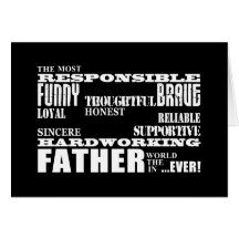 Best & Greatest Fathers & Dads Qualities of a Man Cards