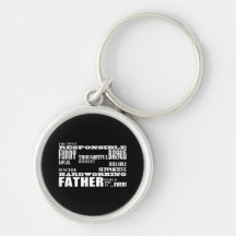 Best & Greatest Fathers & Dads Qualities of a Man Keychains