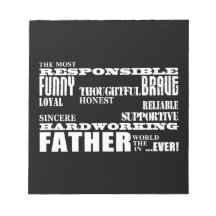 Best & Greatest Fathers & Dads Qualities of a Man Memo Notepad