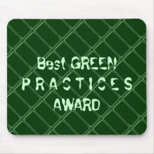 Best GREEN Practices Award - Change Txt Font Mousepads