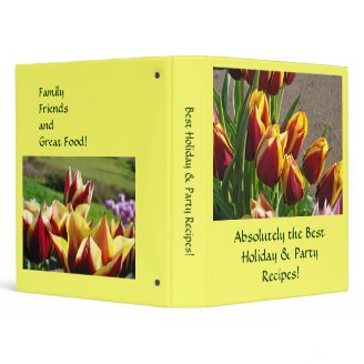 Best Holiday & Party Recipes! binder book Tulips