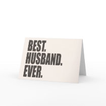 Best. Husband. Ever. Card