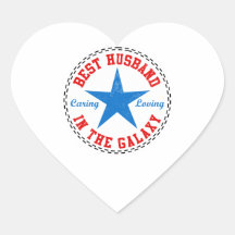Best Husband In The Galaxy Heart Sticker