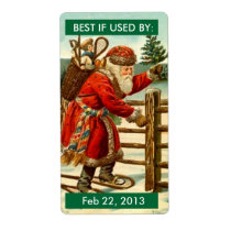 BEST IF USED BY Labels Gifts From Kitchen Santa labels