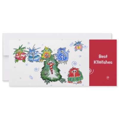 Best KIWIshes Kiwi Christmas Cartoon Card Personalized Invite by zooogle