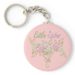 Best Little Sister Swirling Hearts Key Chains