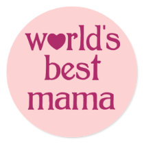 Best Mama Round Stickers