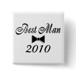 Best Man 2010 Bow Tie Pinback Buttons