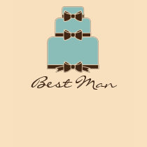 Best Man Blue and Brown Wedding Cake Tshirts