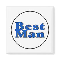 Best Man (Blue) Magnets