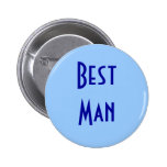 Best Man blue on blue button buttons
