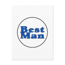 Best Man (Blue) Post Card