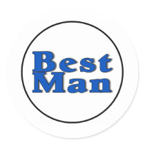 Best Man (Blue) Stickers