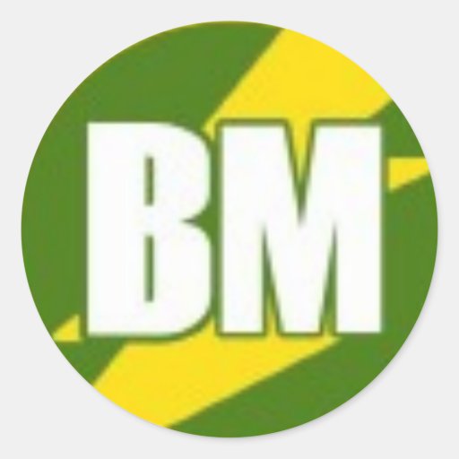 Best Man (BM) Sticker Zazzle