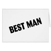 Best Man Bold Black Greeting Card