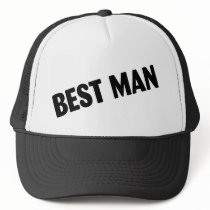 Best Man (Bold Black) Mesh Hat