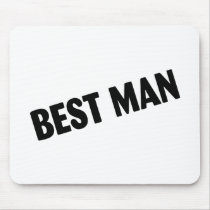 Best Man (Bold Black) Mouse Pad