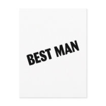 Best Man Bold Black Post Card