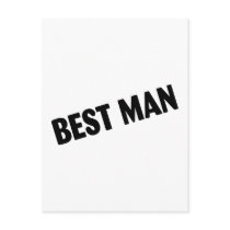 Best Man (Bold Black) Post Card