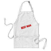 Best Man (Bold Red) Aprons