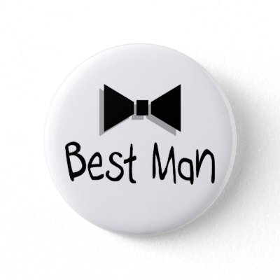Best Man (Bow Tie 1) Button