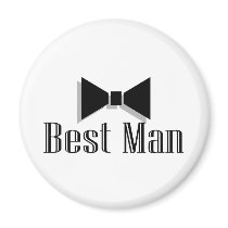 Best Man (Bow Tie 2) magnets by BacheloretteGirl Best Man (Bow Tie 2) magnets