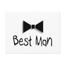 Best Man Bow Tie Postcards