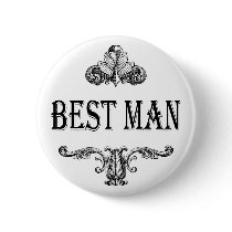 best man button customizable with own color