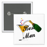 Best Man Champagne Toast Pin