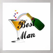Best Man Champagne Toast Poster