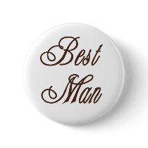 Best Man Classy Browns Pinback Buttons