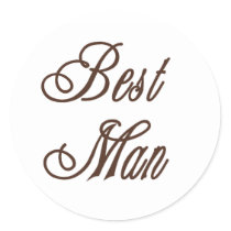 Best Man Classy Browns Stickers