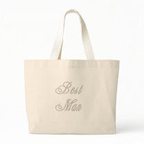 Best Man Classy Grays Tote Bags