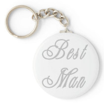 Best Man Classy Grays Keychain