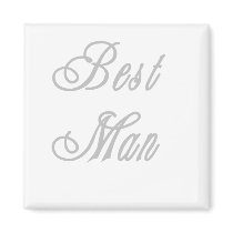 Best Man Classy Grays Refrigerator Magnets
