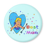 Best Man Cupid Magnet