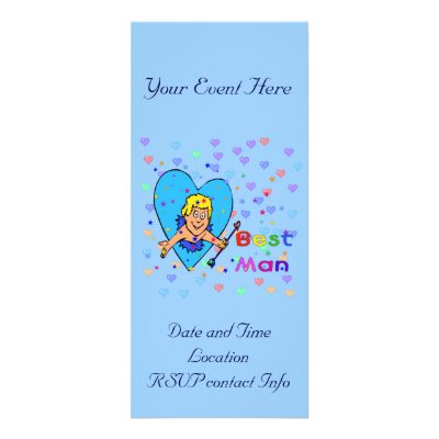 Best Man Cupid Rack Card Template by orsobear