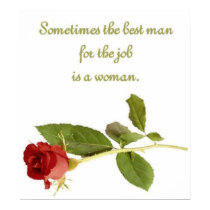 Best man for the job is a woman Poster posters