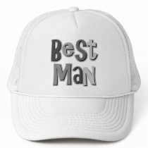 Best Man Gray Mesh Hats