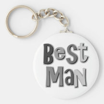 Best Man Gray Key Chain