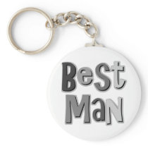 Best Man Gray Key Chain