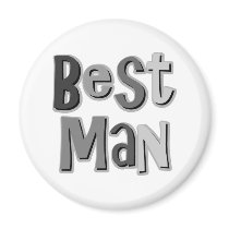 Best Man Gray Magnet