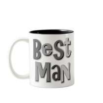 Best Man Gray Coffee Mug