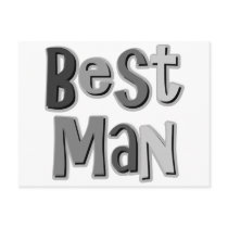 Best Man Gray Post Cards