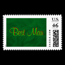 Best Man Green Beauty Postage stamps